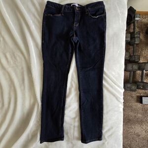 Low Rise Straight Leg Stretch Dark Wash Denim Jeans Women's Size 13 or 30" Waist